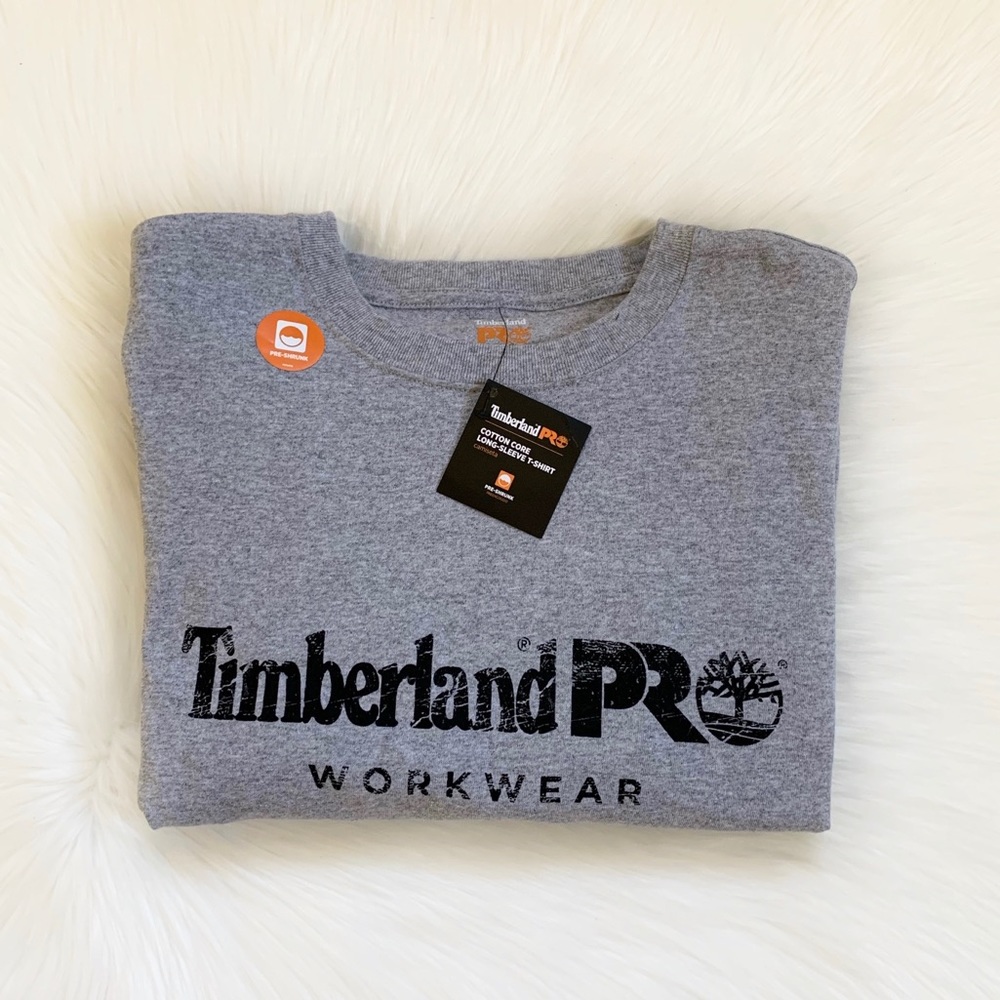 Timberland Pro Grey Long Sleeve T-Shirt - Picture 2 of 6